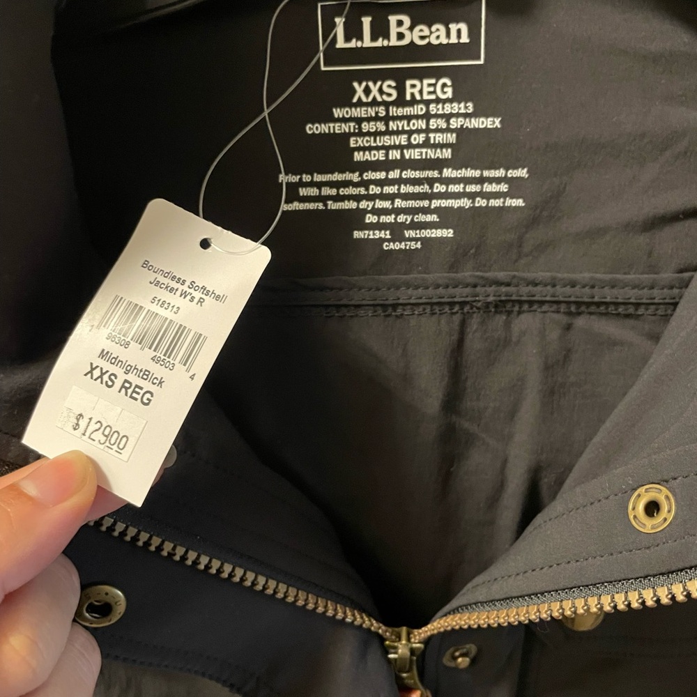 NWT L.L. Bean Boundless Softshell Jacket Size XXS - Picture 3 of 4